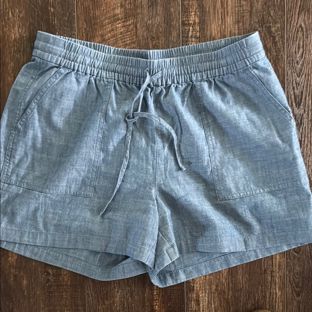 J.Crew Women's Blue Lien Casual Shorts